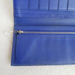 Hermes Bearn Long Wallet Blue Epsom Leather with Palladium Plated Hardware Bag #RYLR-7 - Image 16