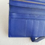 Hermes Bearn Long Wallet Blue Epsom Leather with Palladium Plated Hardware Bag #RYLR-7 - Image 14