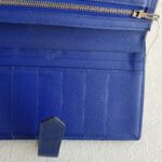 Hermes Bearn Long Wallet Blue Epsom Leather with Palladium Plated Hardware Bag #RYLR-7 - Image 15