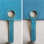 Hermes Dogon Compact Wallet Blue Jean Clemence Leather #RYLE-5 - Image 16