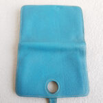 Hermes Dogon Compact Wallet Blue Jean Clemence Leather #RYLE-5 - Image 5