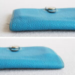 Hermes Dogon Compact Wallet Blue Jean Clemence Leather #RYLE-5 - Image 14