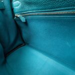 Hermes Kelly 32cm Vert Bosphore Clemence Leather with Palladium Plated Hardware #RTCK-1 - Image 33