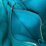 Hermes Kelly 32cm Vert Bosphore Clemence Leather with Palladium Plated Hardware #RTCK-1 - Image 32