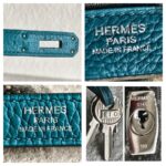 Hermes Kelly 32cm Vert Bosphore Clemence Leather with Palladium Plated Hardware #RTCK-1 - Image 27