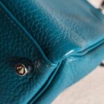 Hermes Kelly 32cm Vert Bosphore Clemence Leather with Palladium Plated Hardware #RTCK-1 - Image 12