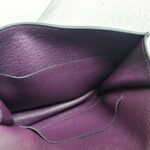 Hermes Roulis Slim Wallet /Waist Pouch Purple Swift Leather with Palladium-Plated Hardware #RTCL-4 - Image 20