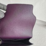Hermes Roulis Slim Wallet /Waist Pouch Purple Swift Leather with Palladium-Plated Hardware #RTCL-4 - Image 8