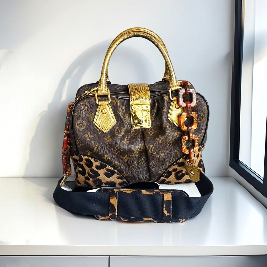 LV Adele 2Way-Bag Brown Monogram Coated Canvas with Leather and Gold Hardware #RTCU-2