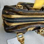LV Adele 2Way-Bag Brown Monogram Coated Canvas with Leather and Gold Hardware #RTCU-2 - Image 9