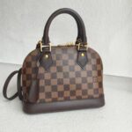 LV Alma BB Damier Ebene Coated Canvas with Leather and Gold Hardware #RTCO-1