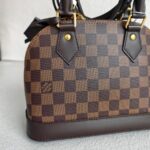 LV Alma BB Damier Ebene Coated Canvas with Leather and Gold Hardware #RTCO-1 - Image 5