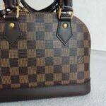 LV Alma BB Damier Ebene Coated Canvas with Leather and Gold Hardware #RTCO-1 - Image 6