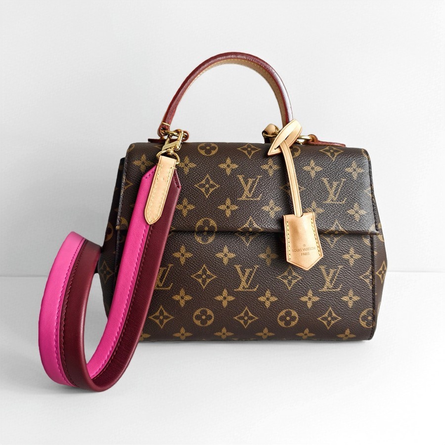 LV Cluny BB Brown Monogram Coated Canvas with Leather and Gold Hardware #RTUU-2