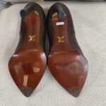 LV Pump Size 37 Brown Leather Shoes #RTCE-1 - Image 10
