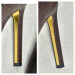 LV Pump Size 37 Brown Leather Shoes #RTCE-1 - Image 9