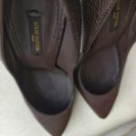 LV Pump Size 37 Brown Leather Shoes #RTCE-1 - Image 6