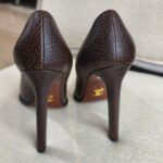 LV Pump Size 37 Brown Leather Shoes #RTCE-1 - Image 7
