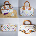 LV Trouville Multicolor White Monogram Canvas with Leather and Gold Hardware #RTEK-2 - Image 2