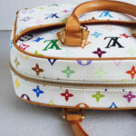 LV Trouville Multicolor White Monogram Canvas with Leather and Gold Hardware #RTEK-2 - Image 8