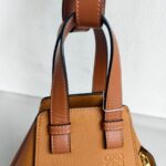 Loewe Hammock Compact Classic Brown Calf Leather with Gold Hardware #RTSL-1 - Image 9