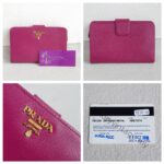 Prada 1M1225 Wallet Purple Saffiano Leather with Gold Hardware #RSCE-4 - Image 2