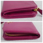 Prada 1M1225 Wallet Purple Saffiano Leather with Gold Hardware #RSCE-4 - Image 7
