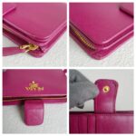 Prada 1M1225 Wallet Purple Saffiano Leather with Gold Hardware #RSCE-4 - Image 11