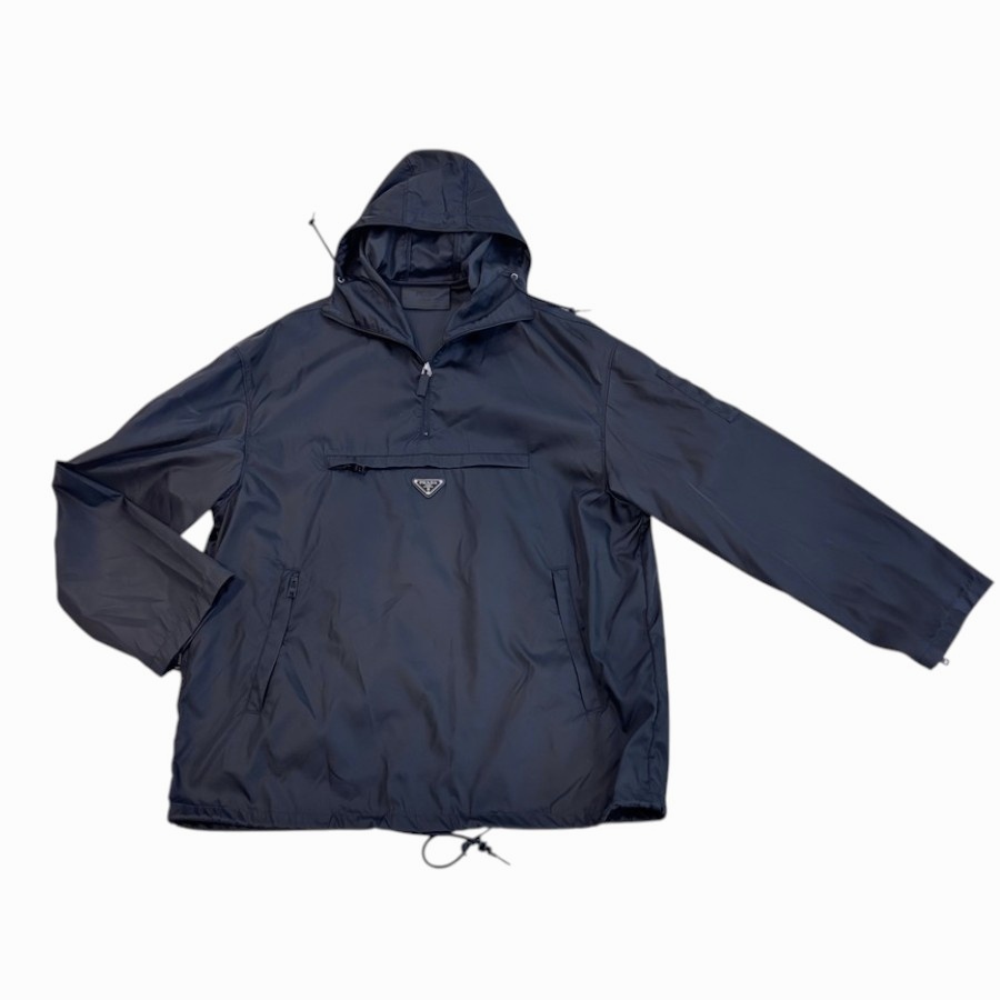 Prada Black Half-Zip Hooded Jacket #RSLY-137
