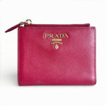 Prada Wallet Red Saffiano Leather with Gold Hardware #RCOS-7