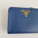 Prada Wallet Blue Saffiano Leather with Gold Hardware #RSLS-1 - Image 3