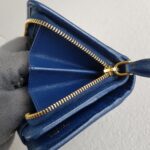 Prada Wallet Blue Saffiano Leather with Gold Hardware #RSLS-1 - Image 15