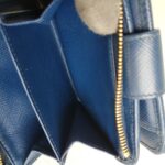 Prada Wallet Blue Saffiano Leather with Gold Hardware #RSLS-1 - Image 24