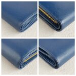 Prada Wallet Blue Saffiano Leather with Gold Hardware #RSLS-1 - Image 11
