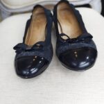S Ferragamo Flat Size 7 Black Patent Leather Shoes #RTCE-5 - Image 2