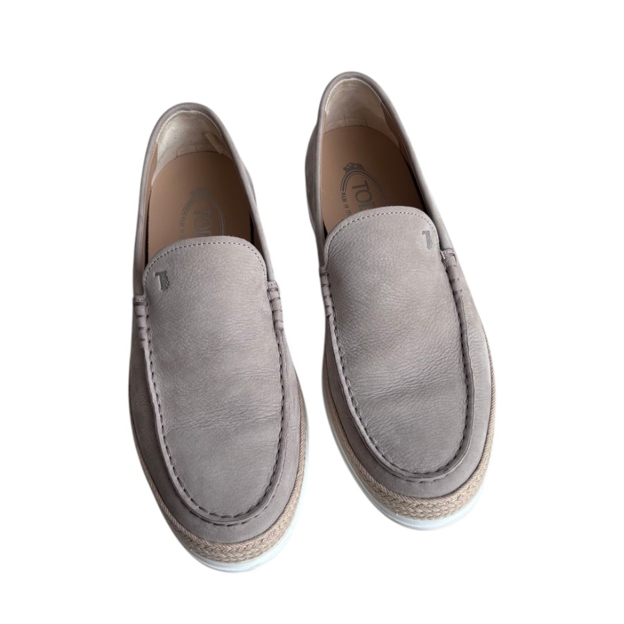 Tods Loafer Size 7.5 Browngrey Leather Shoes #RSLY-130 (1) Tods Loafer Size 7.5 Browngrey Leather Shoes #RSLY-130
