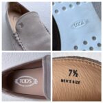 Tods Men Loafer Size 7.5 Brown/grey Leather Shoes #RSLY-130 - Image 8