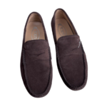 Tods Loafer Size 7.5 Dark Brown Suede Leather Shoes #RSLY-128