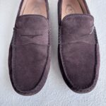 Tods Loafer Size 7.5 Dark Brown Suede Leather Shoes #RSLY-128 - Image 2