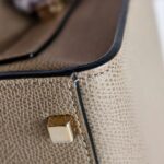 Valextra Side Mini Tundra Green Millepunte Calf Leather with Gold Hardware #RTYC-5 - Image 17