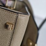 Valextra Side Mini Tundra Green Millepunte Calf Leather with Gold Hardware #RTYC-5 - Image 14