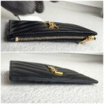 YSL Cassandre Card Case Black Leather with Gold Hardware #RTCS-3 - Image 5