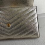 YSL Cassandre Wallet On Chain Gold Leather with Gold Hardware #RTKL-2 - Image 14