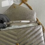 YSL Cassandre Wallet On Chain Gold Leather with Gold Hardware #RTKL-2 - Image 13