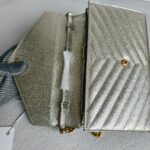 YSL Cassandre Wallet On Chain Gold Leather with Gold Hardware #RTKL-2 - Image 9