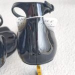 YSL Opyum Sandal Size 38 Black Patent Leather Shoes #RTLR-1 - Image 7