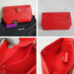 Chanel Clutch Red Lambskin with Silver Hardware #RYLT-2 - Image 6