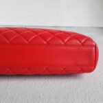 Chanel Clutch Red Lambskin with Silver Hardware #RYLT-2 - Image 14