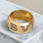 Bvlgari Monologo Ring 18kYellow Gold Jewellery #RTSK-6