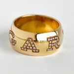Bvlgari Monologo Ring 18kYellow Gold Jewellery #RTSK-6 - Image 4